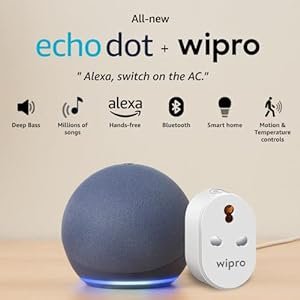 Amazon Echo Dot (5th Gen) with Wipro 16A Smart Plug