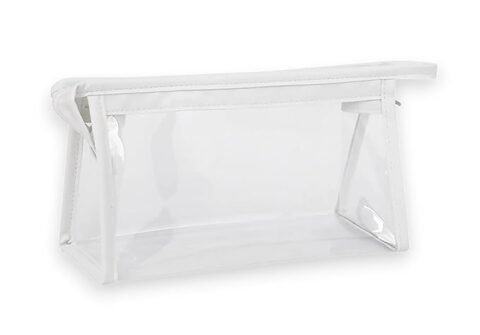 GLUN Transparent Stationary Pouch with Zipper Closing – Multi-Purpose Organizer