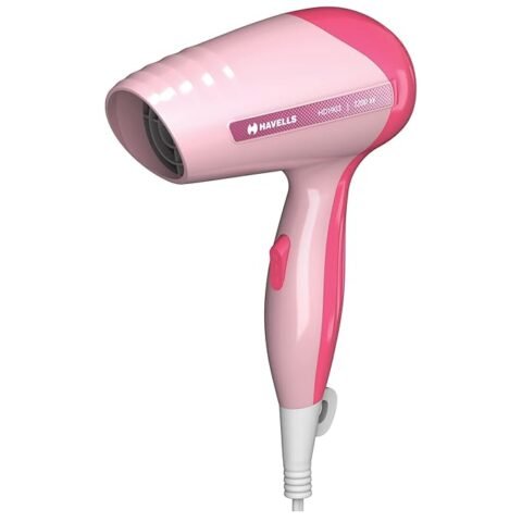Havells 1200W Powerful Hair Dryer in Pink: Efficient Drying with Overheat Protection and 2 Heat Settings
