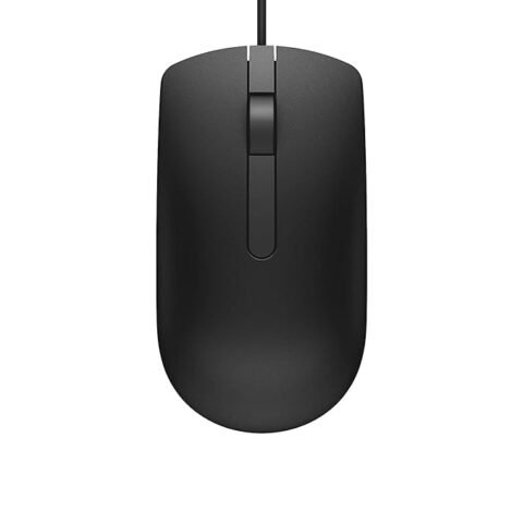 Dell MS116 Wired Optical Mouse – 1000DPI, LED Tracking, Scrolling Wheel