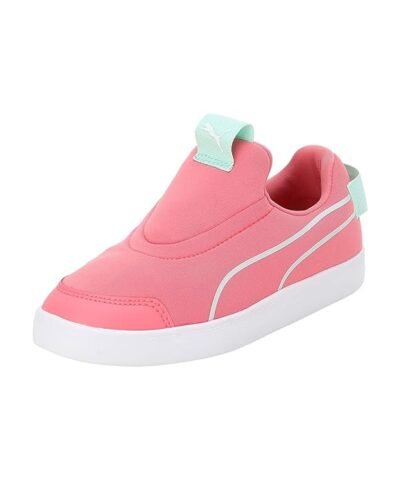 Puma Unisex-Child Courtflex V2 Slip on Sneaker: Loveable-Minty Burst-White, Size: Select
