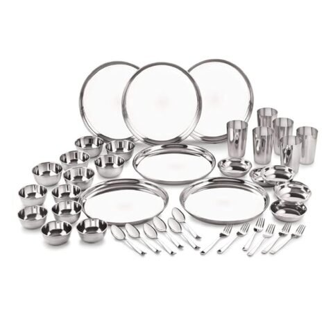 Neelam Stainless Steel Dinner Set Combo (Set of 42 Pcs)