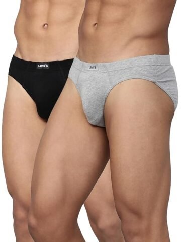 Levi’s Men’s 011 Comfort Brief (Pack of 2) – Mid Rise, 100% Cotton