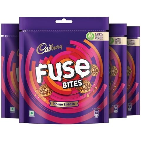 Cadbury Fuse Peanut & Caramel filled Chocolate Home Treats (Pack of 4)
