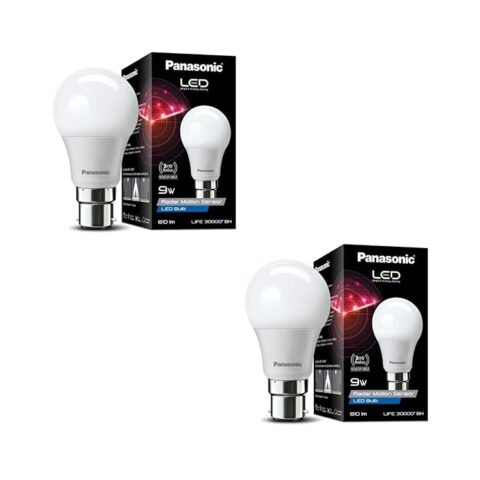 Panasonic 9W Motion Sensor Bulb: 2-Pack (Discounted Price: ₹378) – Save 73% on MRP of ₹1,400