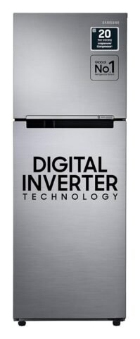 Samsung 236 L, 3 Star, Digital Inverter, Frost Free Double Door Refrigerator (RT28C3053S8/HL, Silver)