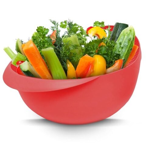 Frenchware Plastic Colander Bowl (Red)