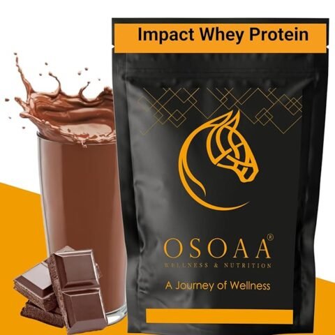 OSOAA Impact Whey Protein (Swiss Chocolate Flavor) – 907g, 60% Protein, No Added Sugar, Imported from Europe