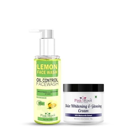 Pink Root Lemon Facewash & Skin Whitening Cream