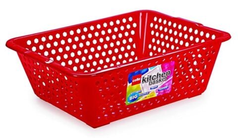Cello Small Plastic Kitchen Basket (20 Liters, Red)