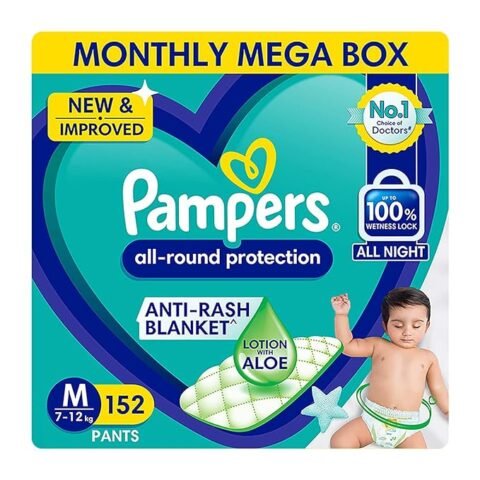 Pampers All round Protection Pants Style Baby Diapers (Medium Size, 152 Count)