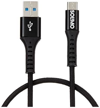Amazon Brand – Solimo Fast Charging Braided Type C Data Cable