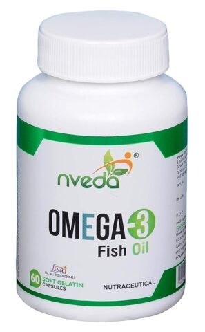 Nveda Omega-3-Fish-Oil 1000mg Capsules for Heart, Brain, Joints and Eye Health