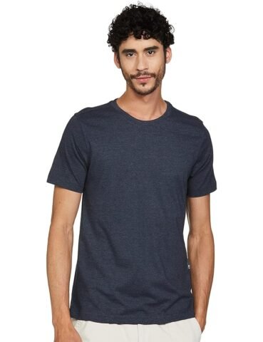 Amazon Brand – INKAST Men’s Solid Cotton Blend T-Shirt