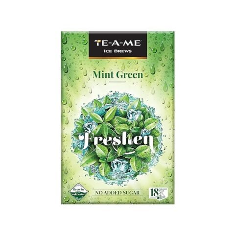 TE-A-ME Mint Green Iced Tea | 18 Premium Pyramid Infusion Ice Tea Bags