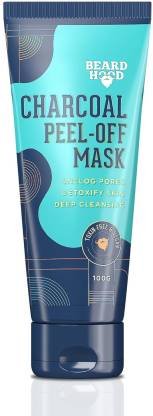 BEARDHOOD Activated Charcoal Peel Off Mask | Deep Cleansing | Blackhead Removal | Dead Skin Removal | Sulphate and Paraben Free (100 g)