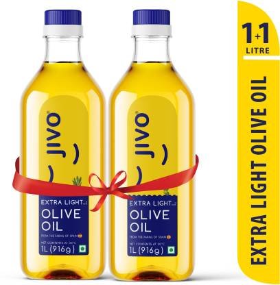 JIVO Extra Light Olive Oil 1+1 Ltr Olive Oil Plastic Bottle (2 x 1 L)