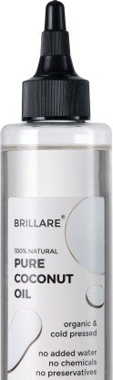 BRILLARE Pure Coconut Oil, 100% Natural, Organic and Cold Pressed, 200 ML, Zero Chemicals Hair Oil