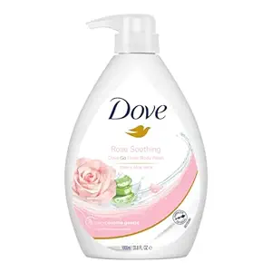 Dove Soothing Rose & Aloe Vera Body Wash for Replenished Skin, Refreshing Scent 1L