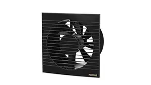 Polycab Freshner Axial 150mm Air Exhaust fan/Ventilation Fan for Kitchen, Bathroom | High Speed, Noiseless | Sleek Design Easy to Clean, Powerful Motor, 100% Copper Winding | 2 Year Warranty [Black]