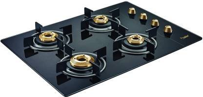 Prestige EURO with 8mm Superior Toughened Brass Glass Manual Hob (4 Burners)