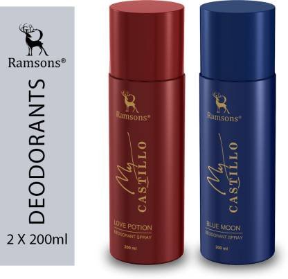 RAMSONS MY CASTILLO BLUE MOON & LOVE POTION Combo Deodorant Spray – For Men & Women