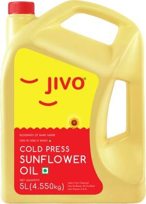 JIVO Natural & Healthy Cooking Sunflower Oil Can (5 L)