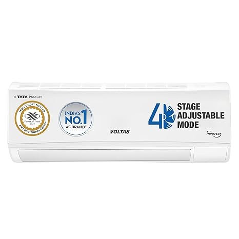 Voltas 1.5 ton 3 Star, Inverter Split AC (Copper, 4-in-1 Adjustable Mode, Anti-dust Filter, 2024 Model, 183V Vectra CAW, White)
