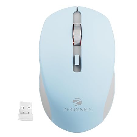 ZEBRONICS Zeb-Jaguar Wireless Mouse, 2.4GHz with USB Nano Receiver