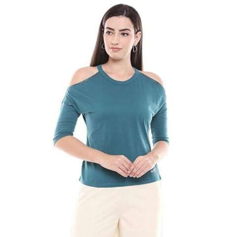 Pepe Womens Round Neck Solid Top