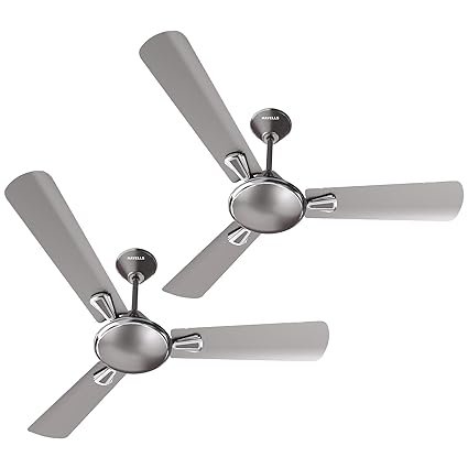Havells 1200mm Festiva ES Ceiling Fan | Premium Finish, Decorative Fan, Elegant Looks, High Air Delivery, Energy Saving, 100% Pure Copper Motor | 2 Year Warranty | (Pack of 2, Mist)