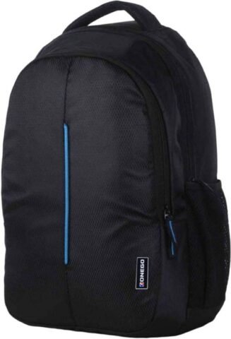 ONEGO Medium 22 L Backpack Waterproof College Bag School Bag Daypack Bag Suitable For Boys & Girls (Black)