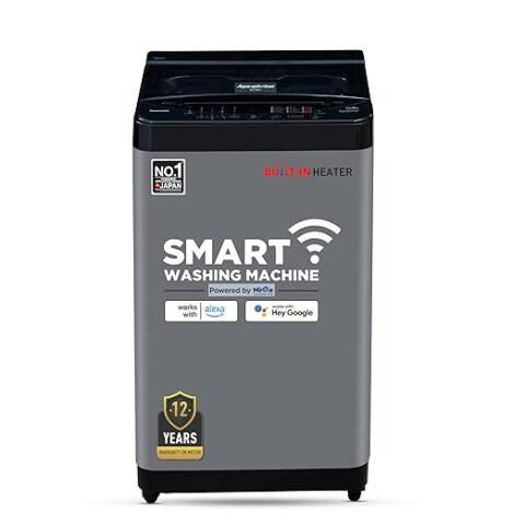 Panasonic 8 Kg Wifi Fully-Automatic Top Loading Smart Washing Machine (NA-F80CH3CRB, Charcoal Inox Grey, 2024 Model, Drynamic Spin)