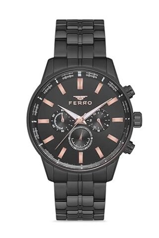 Ferro Analog Black Dial Men’s Watch-FM11084A-G