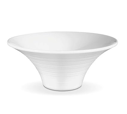 Milton Round Ivory Melamine Bowl, White, 1570 ml, 9.5″
