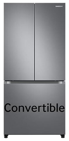 Samsung 550 L, Convertible, Digital Inverter, Frost Free French Door Refrigerator (RF57A5032S9/TL, Silver, Refined Inox, 2024 Model)