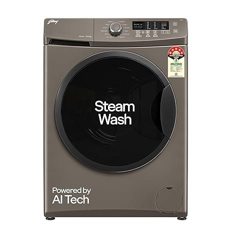 Godrej 8 Kg 5 Star Fully-Automatic Front Load Washing Machine (2024 Model, WFEON CRS 8012 5.0 FKEDM CNGR, Inbuilt Heater, Candy Grey)
