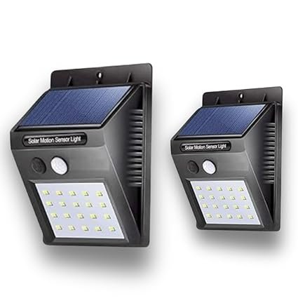 Neonnest® 20 LED Solar Motion Sensor Light, Plastic Outdoor Weatherproof for Driveway Garden Path Yard Outdoor, Home Decoration White – Pack of 1