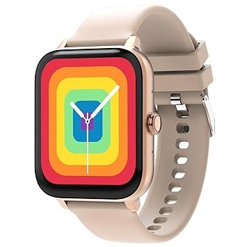 Maxima Mirage Smart Watch 1.83″ HD Display, 600 Nits Brightness, Bluetooth Calling, Advanced Chipset, BT 5.2 Seamless Connection, AI Health Monitoring, 100+ Sports Modes (Gold Peach)