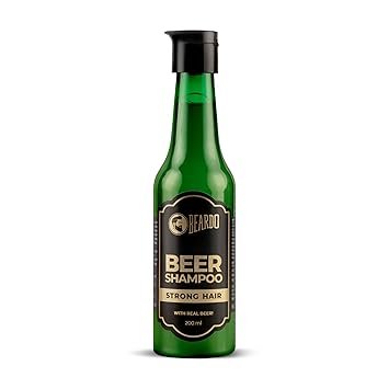Beardo Beer Shampoo for Men, 200 ml | For Strong, Bouncy, Shiny Hair | Contains Real Beer | Tea Tree Oil, Aloe vera & Calendula Oil | Sulphate & Paraben Free