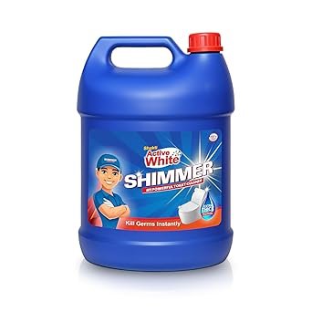 Active White Shimmer Disinfectant Toilet Cleaner, 5L Mega Jar