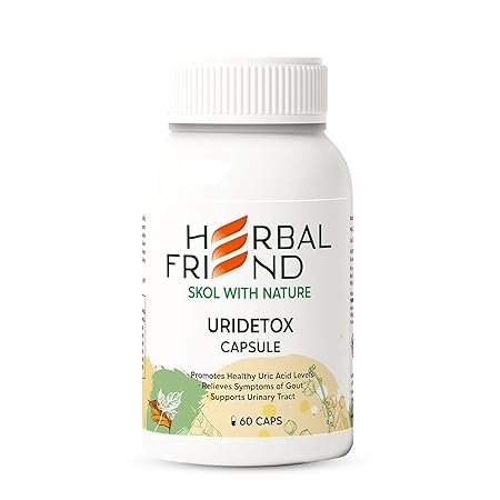 Herbal Friend Capsules Promotes Healthy Uric Acid Levels, Relieves Symptoms of Gout and Supports Urinary Tract (60 Capsules)