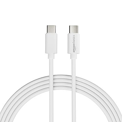 Amazon Basics Type-C to Type-C 100W Charging and 480 Mbps Data Sync Cable with E-Mark Chip (1.2 M)