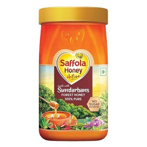 Saffola Honey Active, Made with Sundarban Forest Honey, 100% Pure Honey, No sugar adulteration, 1 Kg