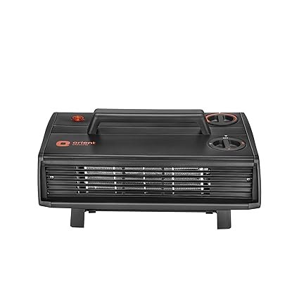 Orient Electric Heat Convector Compact Heater | 2000W with two heat settings | Quick Heating with two fans | Neon Indicator| 2-year warranty by Orient | Black