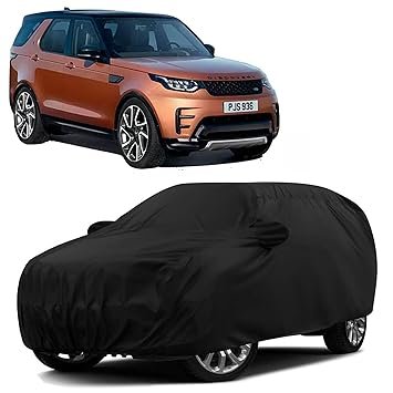 Sulfar 100% Water Resistant Car Body Cover Compatible with Mirror for Land Rover Discovery (Triple Stitched, Full Bottom Elastic, Black)