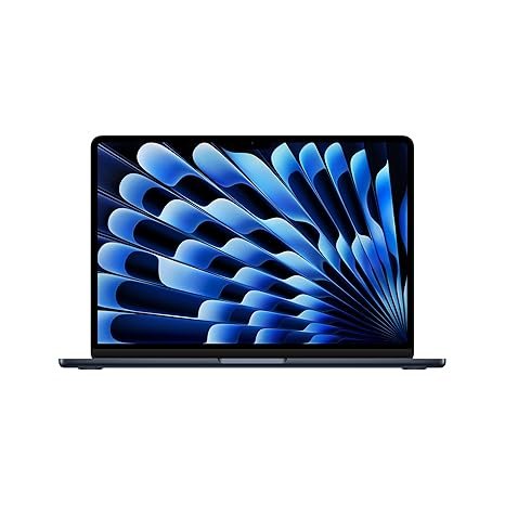 Apple 2024 MacBook Air (13-inch, Apple M3 chip with 8-core CPU and 8-core GPU, 16GB Unified Memory, 256GB) – Midnight