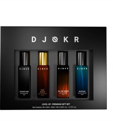 DJOKR Perfume Gift Set Pack of 4×20 ML, Premium Luxury Long Lasting Fragrance Eau de Parfum – 80 ml (For Men)