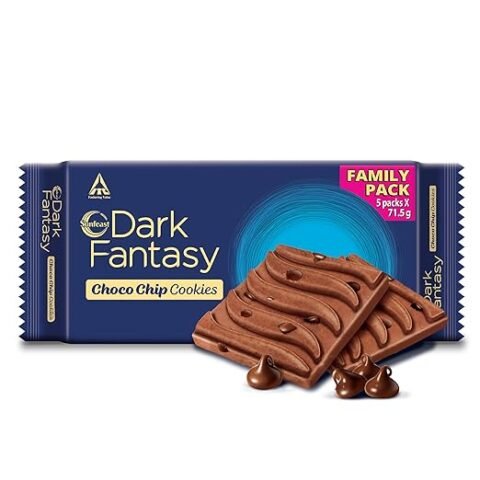 Sunfeast Dark Fantasy Choco Chip, Crunchy Chocolate Cookies Loaded with Choco Chips, 357.5g