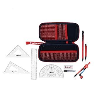 Reynolds Zinc Geometry Box | Instrument Box | Pencil Box | Rust Resistant Instruments, Multicolor